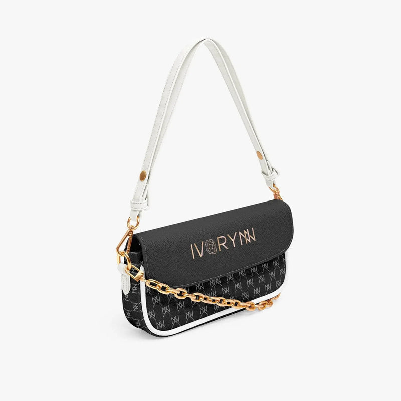IVORYNN Leather Underarm Black Bag - IVORYNN