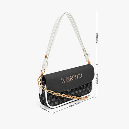 IVORYNN Leather Underarm Black Bag - IVORYNN