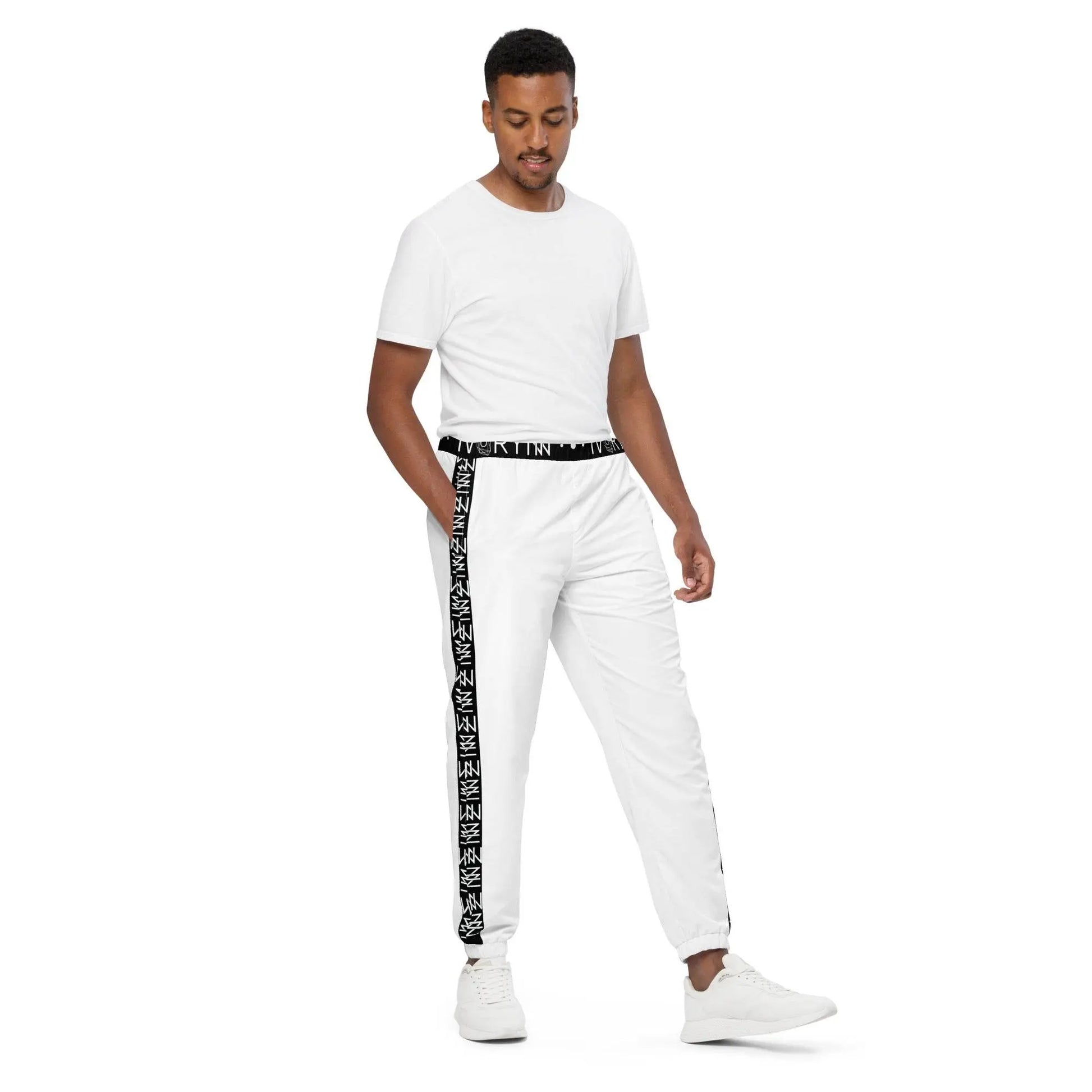 IVORYNN Men Comfortable Luxuy Whie Track Pants - IVORYNN