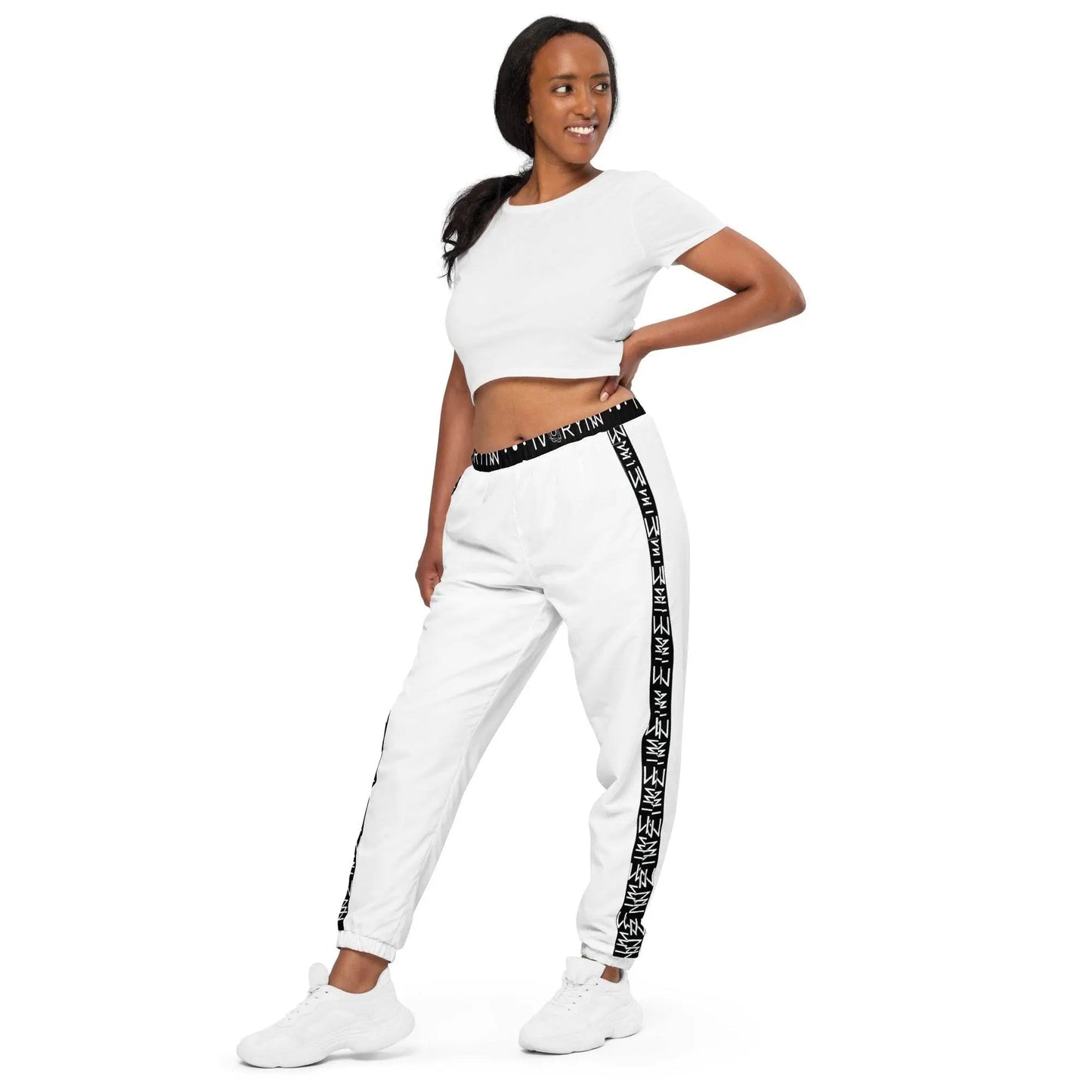 IVORYNN Women Comfortable Luxuy Whie Track Pants - IVORYNN