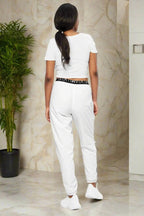 IVORYNN Women Comfortable Luxuy Whie Track Pants - IVORYNN