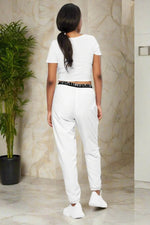 IVORYNN Women Comfortable Luxuy Whie Track Pants - IVORYNN