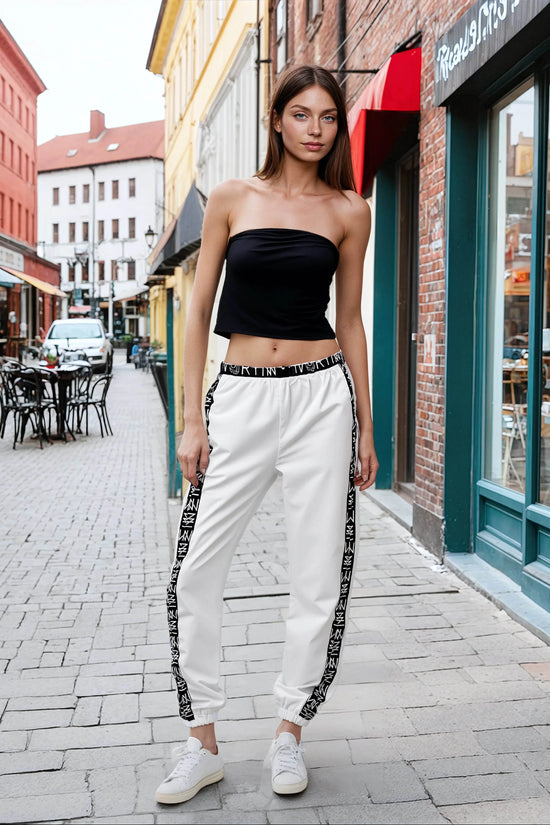 IVORYNN Women Comfortable Luxuy Whie Track Pants - IVORYNN