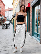 IVORYNN Women Comfortable Luxuy Whie Track Pants - IVORYNN