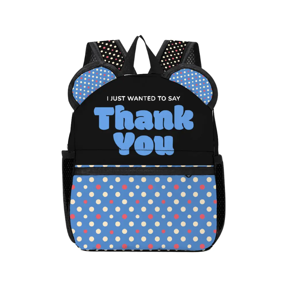 Just To Say Thank You Blue Ears Stylish School Backpack - IVORYNN