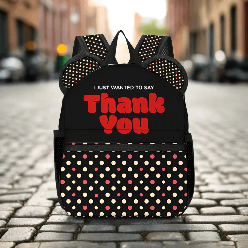 Just To Say Thank You Ears Stylish School Backpack - IVORYNN