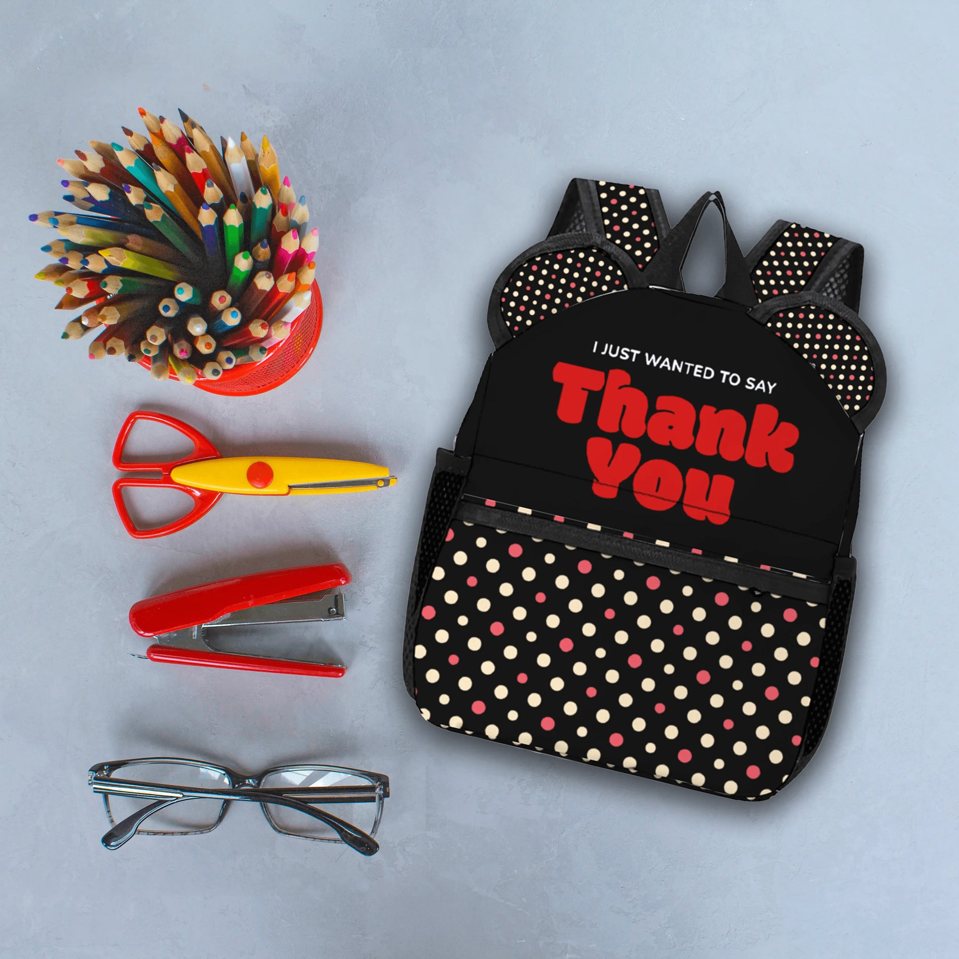 Just To Say Thank You Ears Stylish School Backpack - IVORYNN