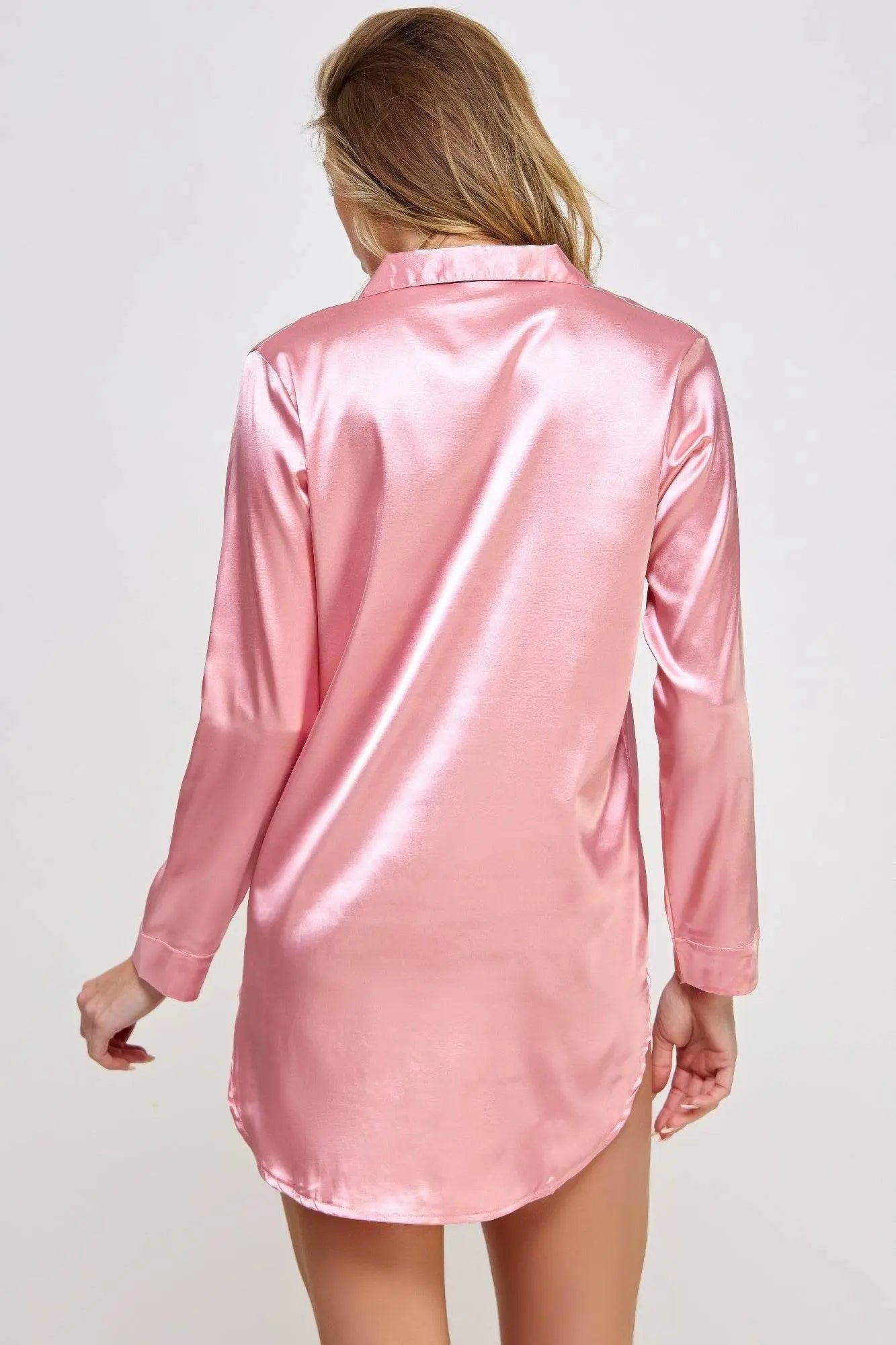 Kimberly Satin Luxury Sleepshirt - IVORYNN