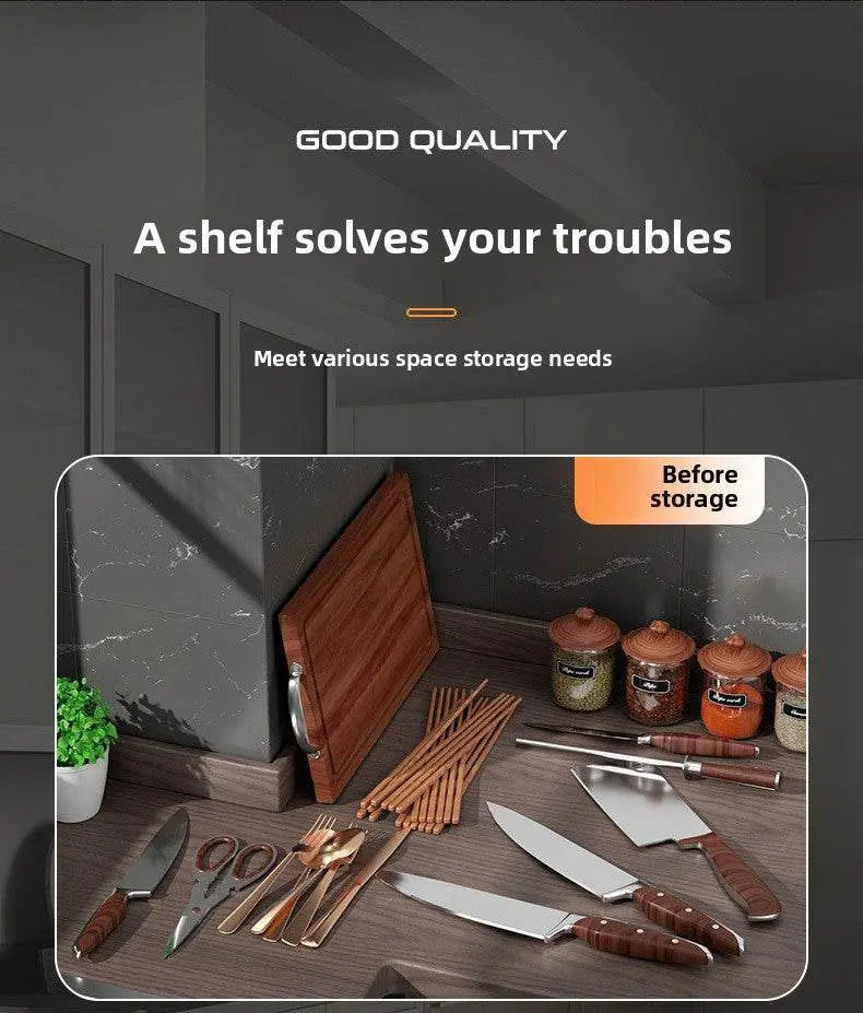 Kitchen Knife Rack with Multi-Functional Organizer - IVORYNN
