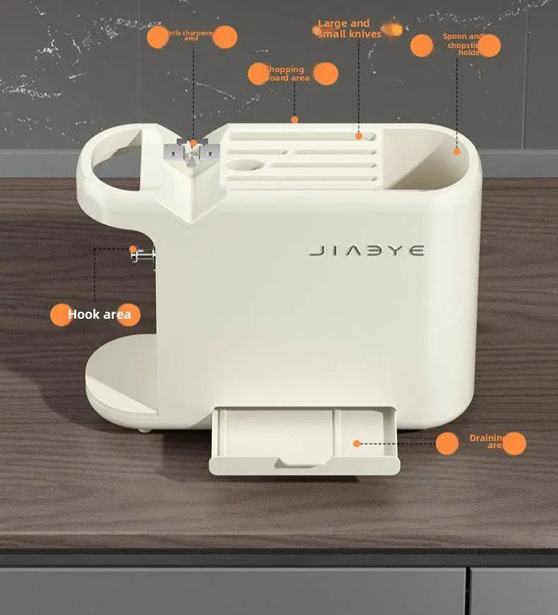 Kitchen Knife Rack with Multi-Functional Organizer - IVORYNN