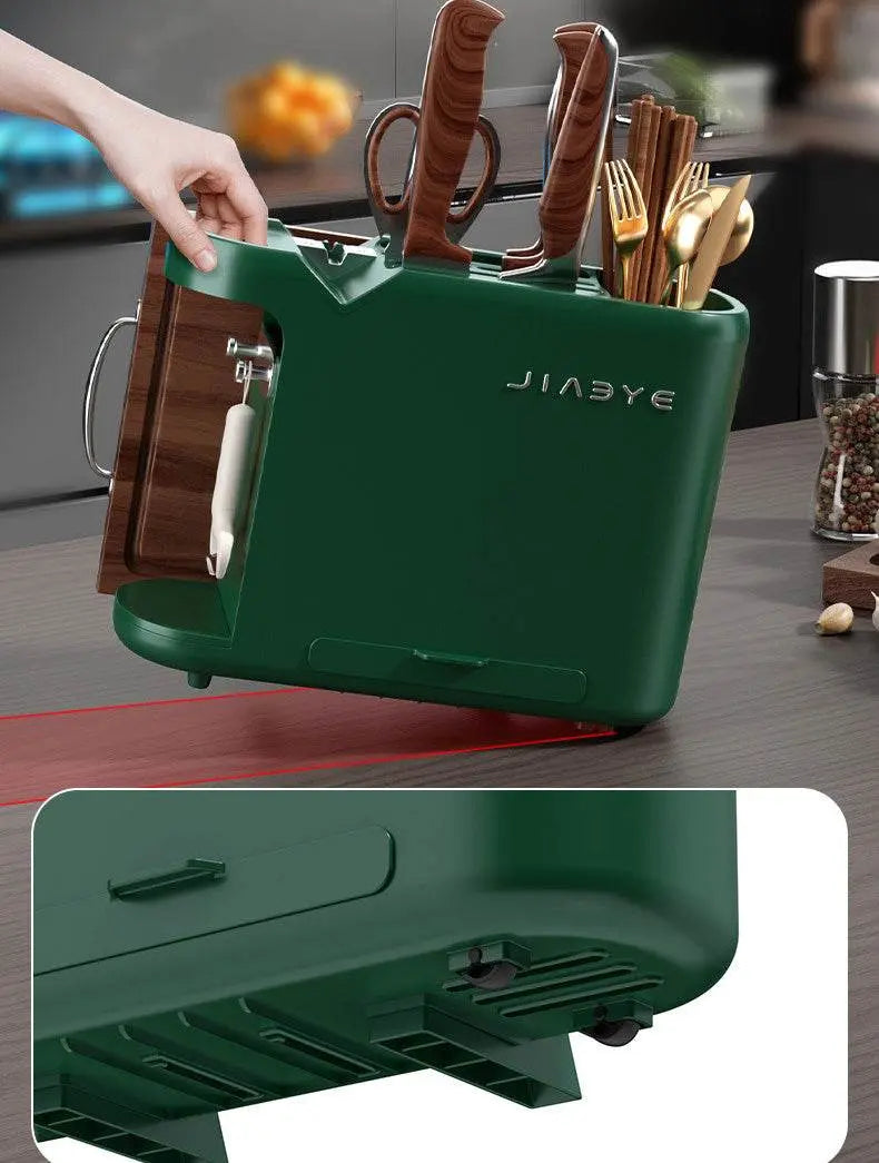 Kitchen Knife Rack with Multi-Functional Organizer - IVORYNN
