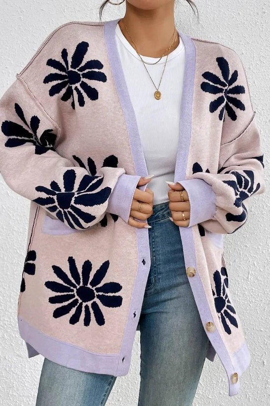 Knitted Dropped Shoulder Long Sleeve Cardigan - IVORYNN