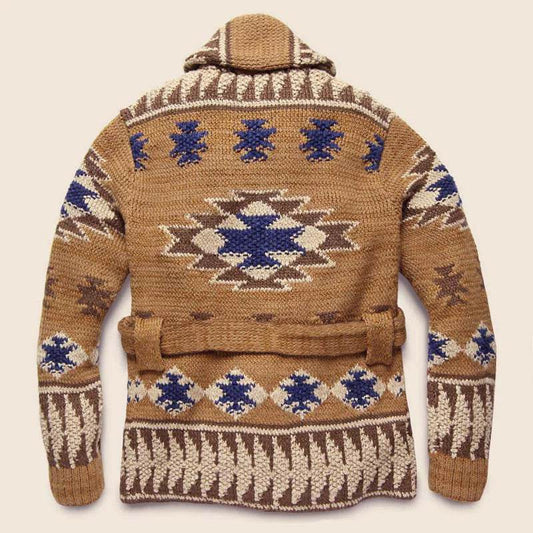 Knitted Oversize Crew Thick Cardigan