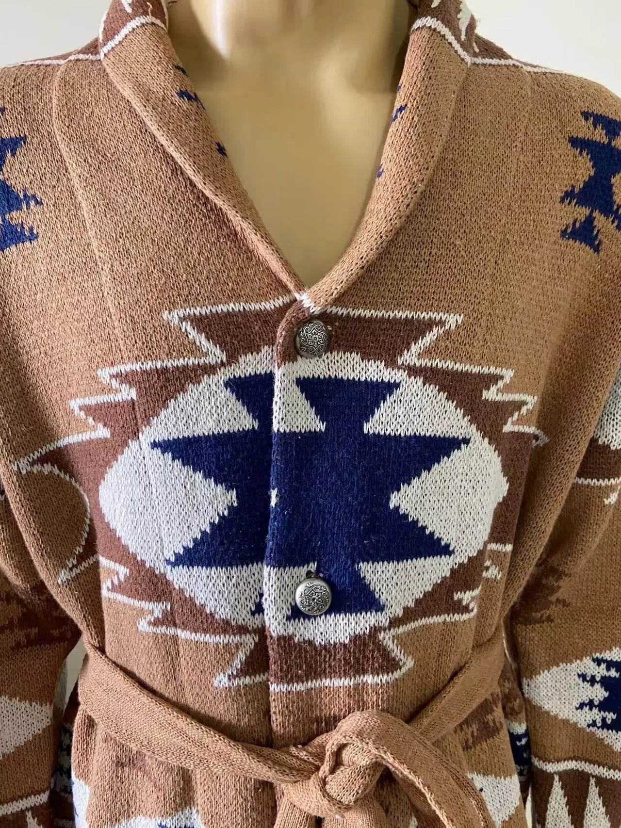 Knitted Oversize Crew Thick Cardigan - IVORYNN