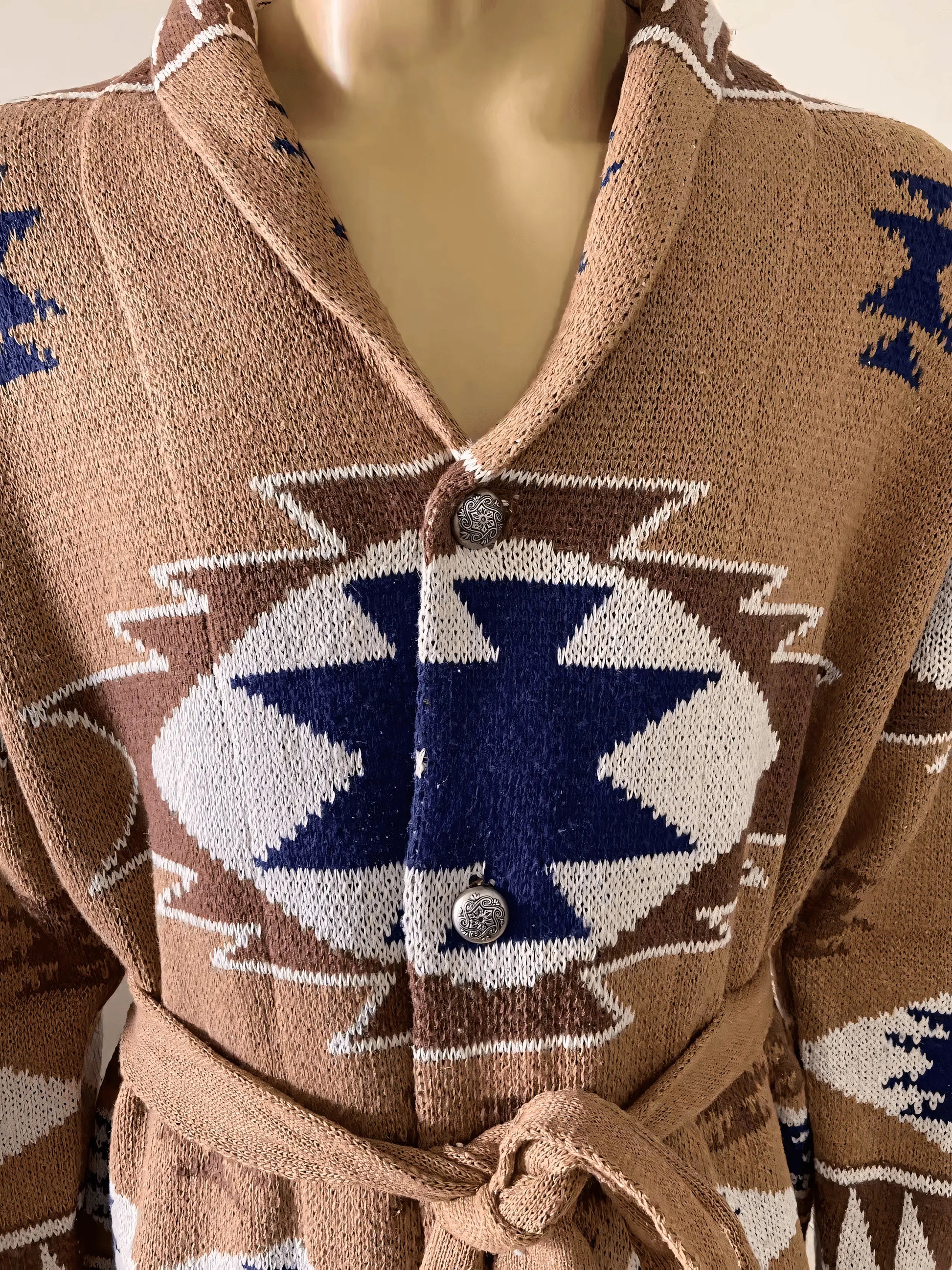 Knitted Oversize Crew Thick Cardigan - IVORYNN