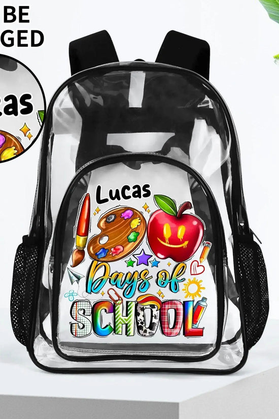 LUCAS PVC See Through Transparent Clear School Backpack - IVORYNN