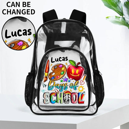 LUCAS PVC See Through Transparent Clear School Backpack - IVORYNN