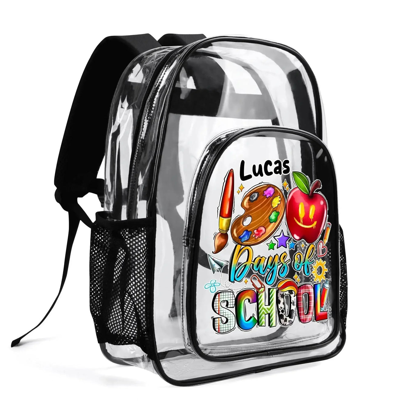 LUCAS PVC See Through Transparent Clear School Backpack - IVORYNN