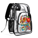 LUCAS PVC See Through Transparent Clear School Backpack - IVORYNN