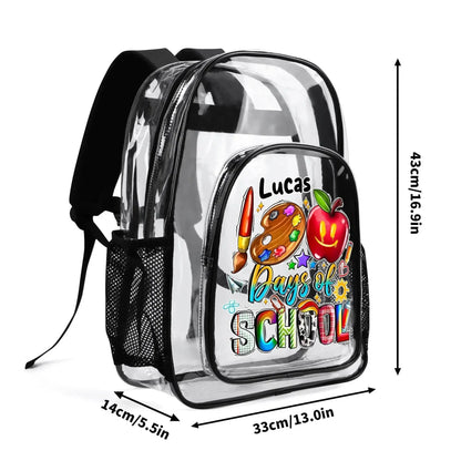 LUCAS PVC See Through Transparent Clear School Backpack - IVORYNN