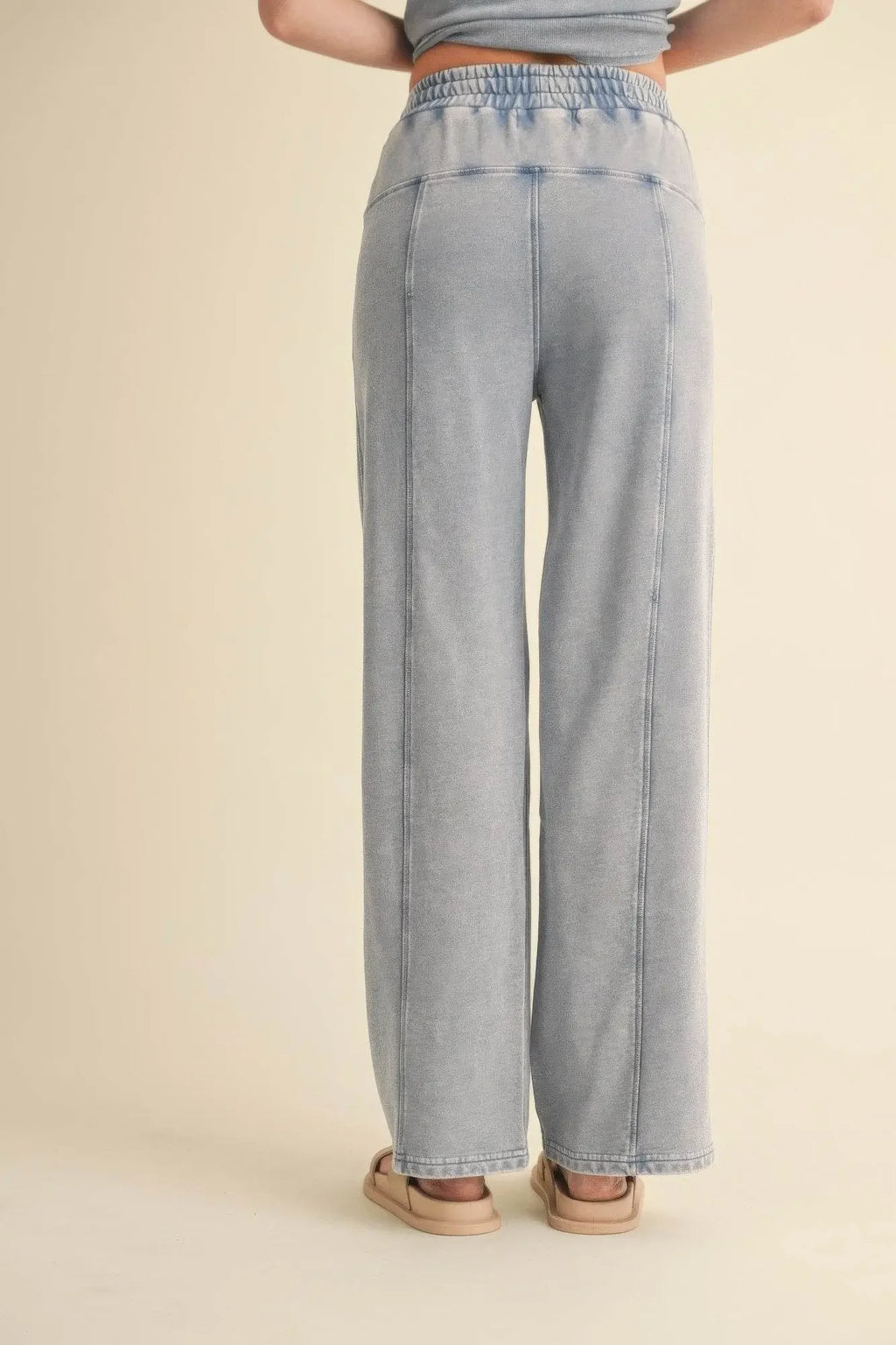 Light Luxury Mineral Wash Pants - IVORYNN