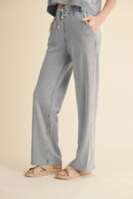Light Luxury Mineral Wash Pants - IVORYNN
