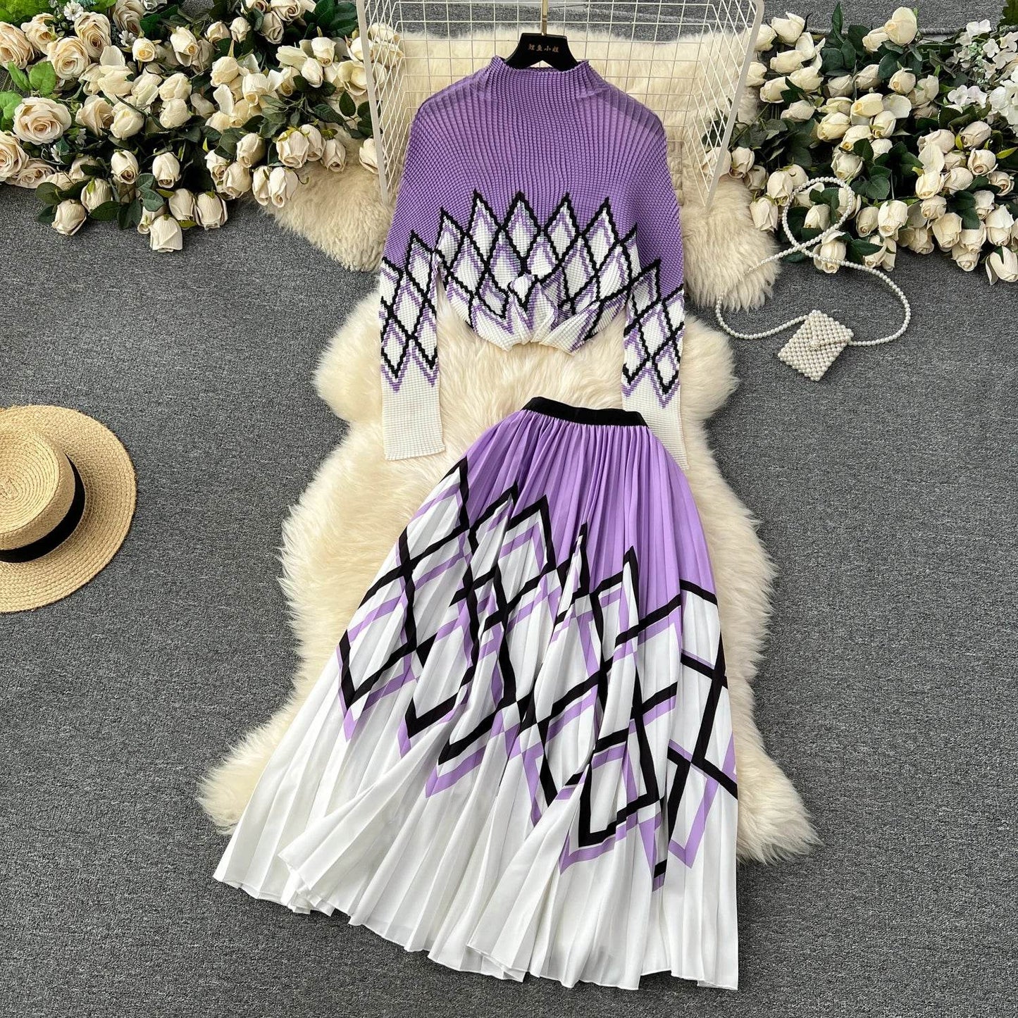 Light Mature Wind High-Grade Two-Piece Set - IVORYNN