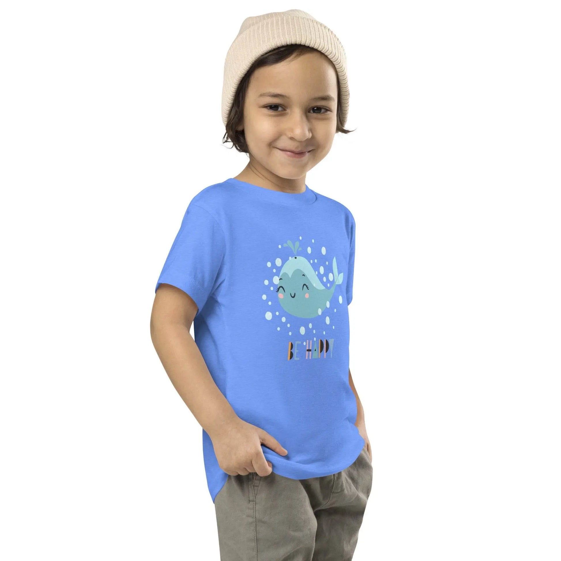 Little Whale Toddler Heather Columbia blue T-Shirt - IVORYNN