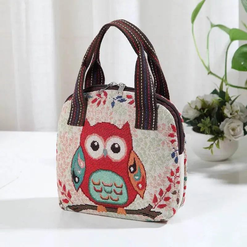 Lunch Canvas Folding Picnic Handbag - IVORYNN