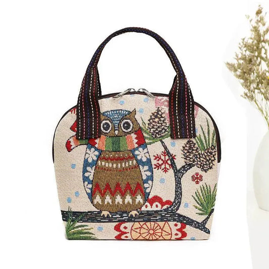 Lunch Canvas Folding Picnic Handbag