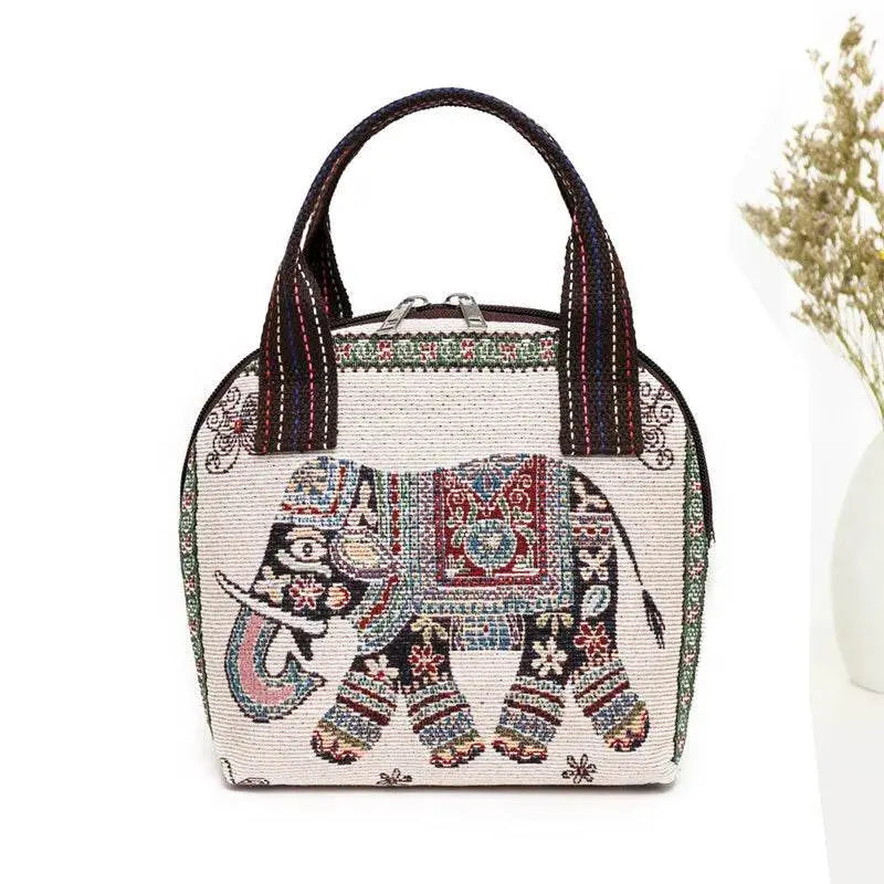 Lunch Canvas Folding Picnic Handbag - IVORYNN