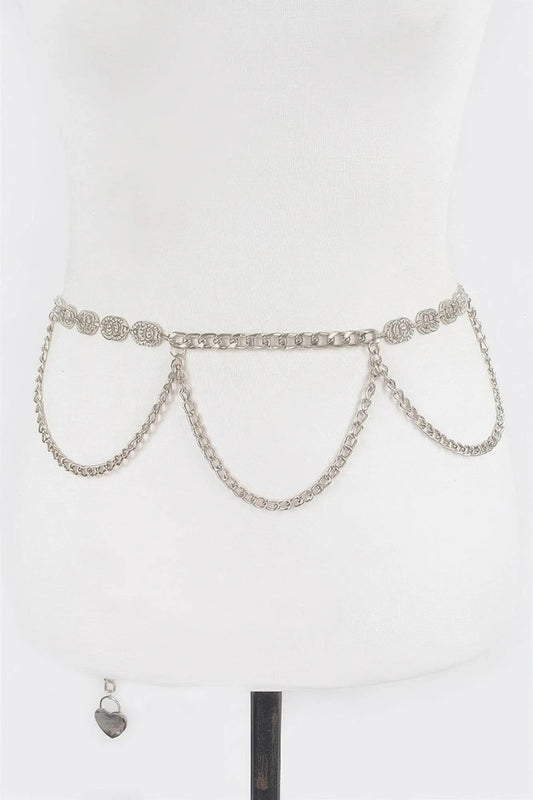 Luxurious Lightweight Chain Belt W/ Stone