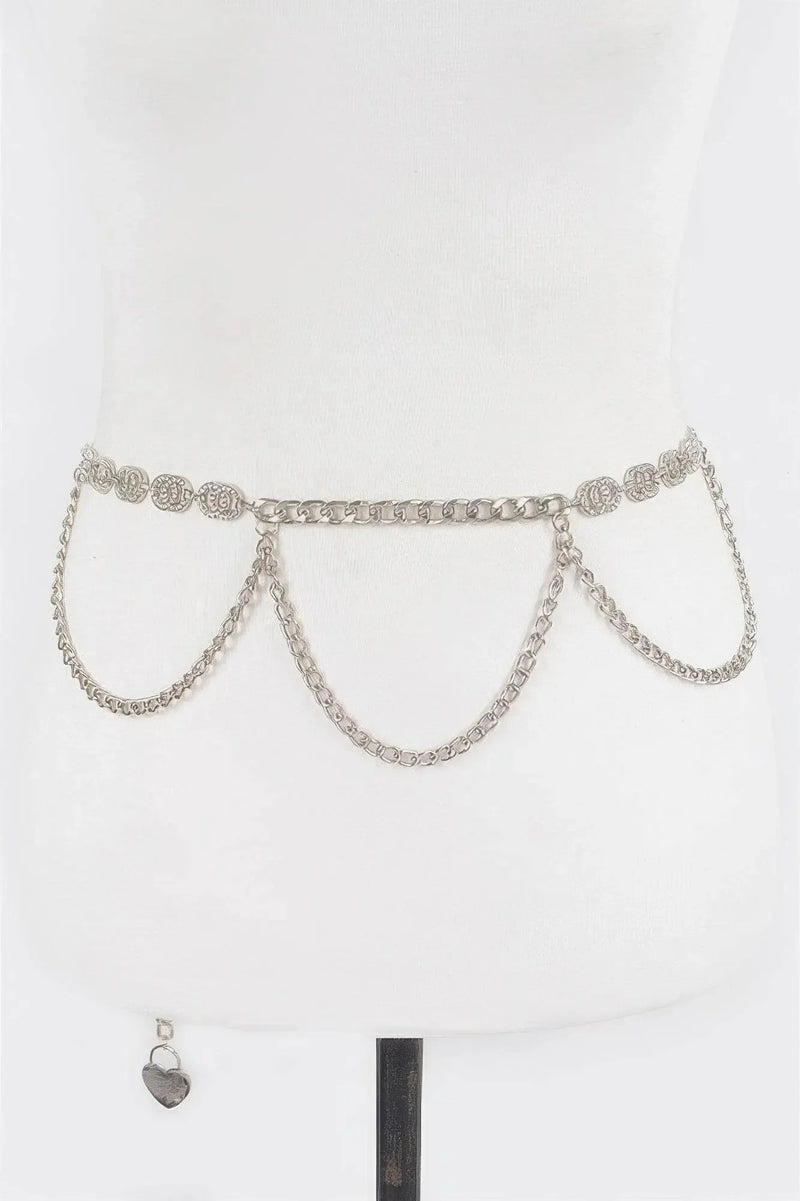 Luxurious Lightweight Chain Belt W/ Stone - IVORYNN