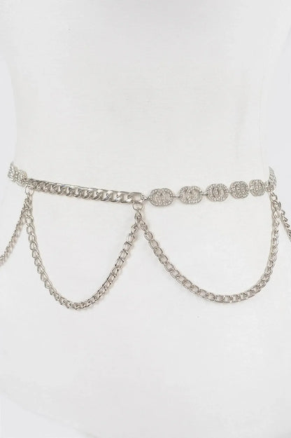 Luxurious Lightweight Chain Belt W/ Stone - IVORYNN