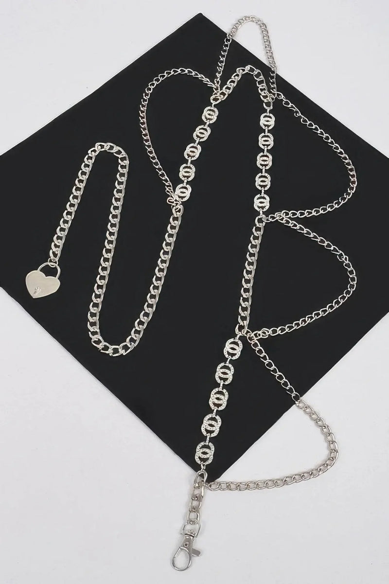 Luxurious Lightweight Chain Belt W/ Stone - IVORYNN