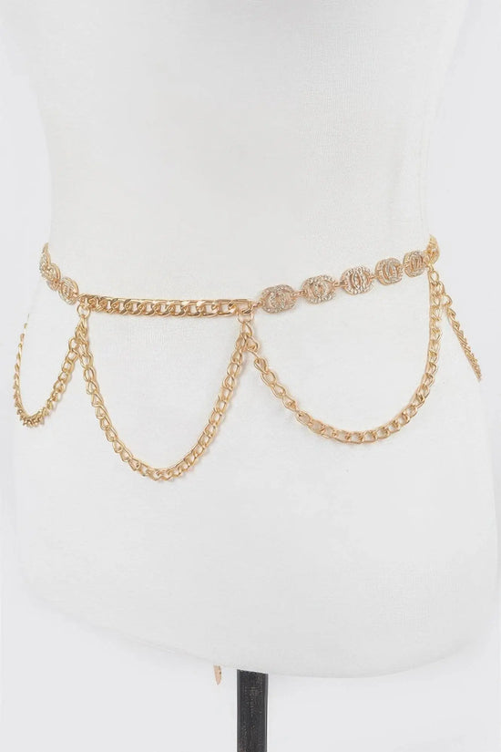 Luxurious Lightweight Chain Belt W/ Stone - IVORYNN