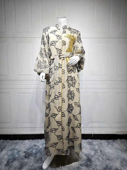 Luxury Bead Burning Flower Evening Dress - IVORYNN