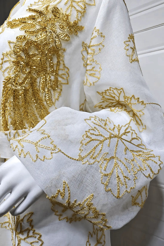 Luxury Bead Burning Flower Evening Dress - IVORYNN