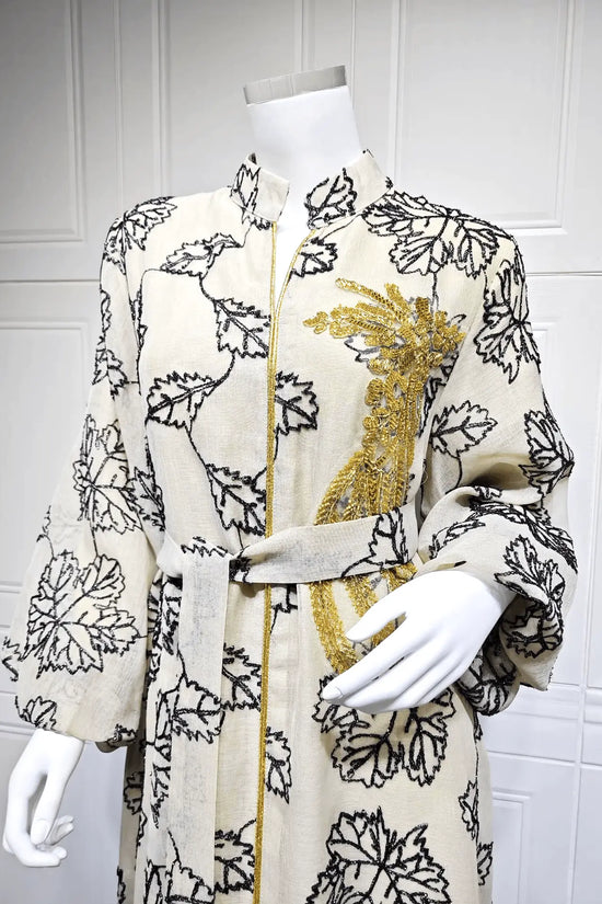 Luxury Bead Burning Flower Evening Dress - IVORYNN