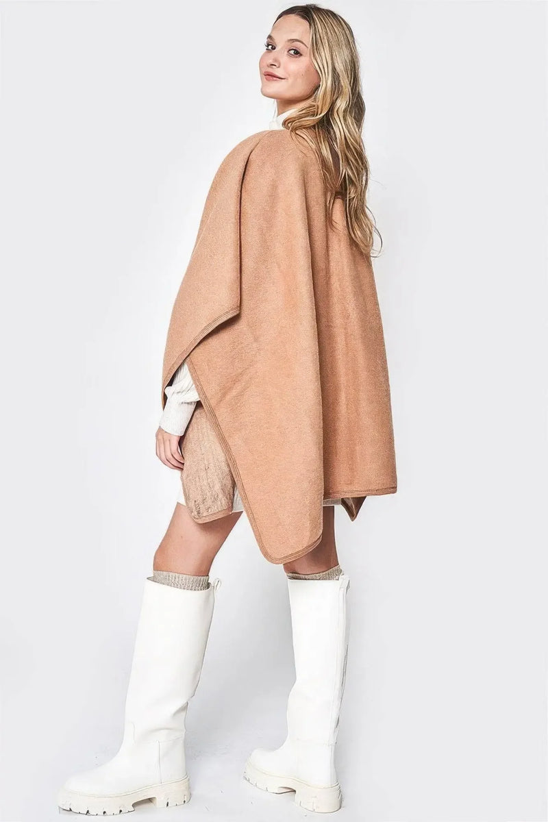 Luxury Cardigan Side Border Ruana - IVORYNN