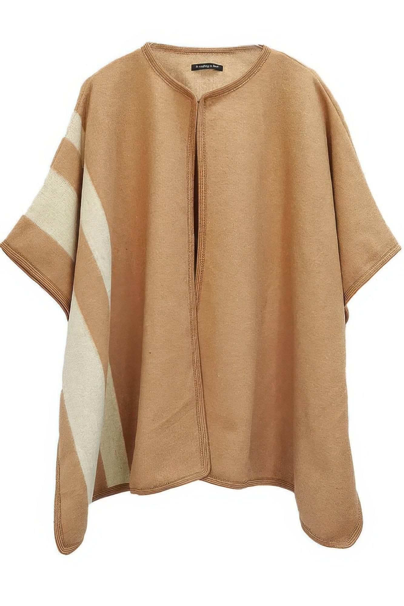 Luxury Cardigan Side Border Ruana - IVORYNN