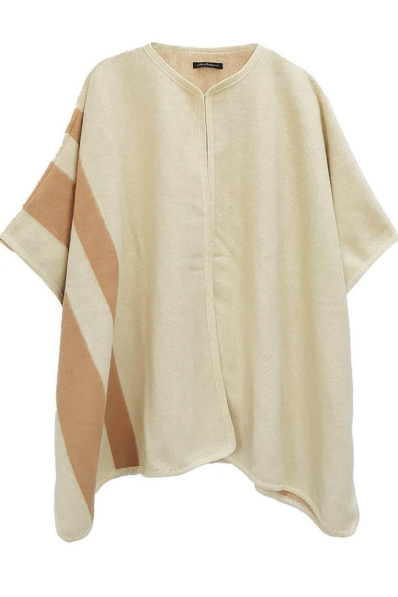 Luxury Cardigan Side Border Ruana - IVORYNN