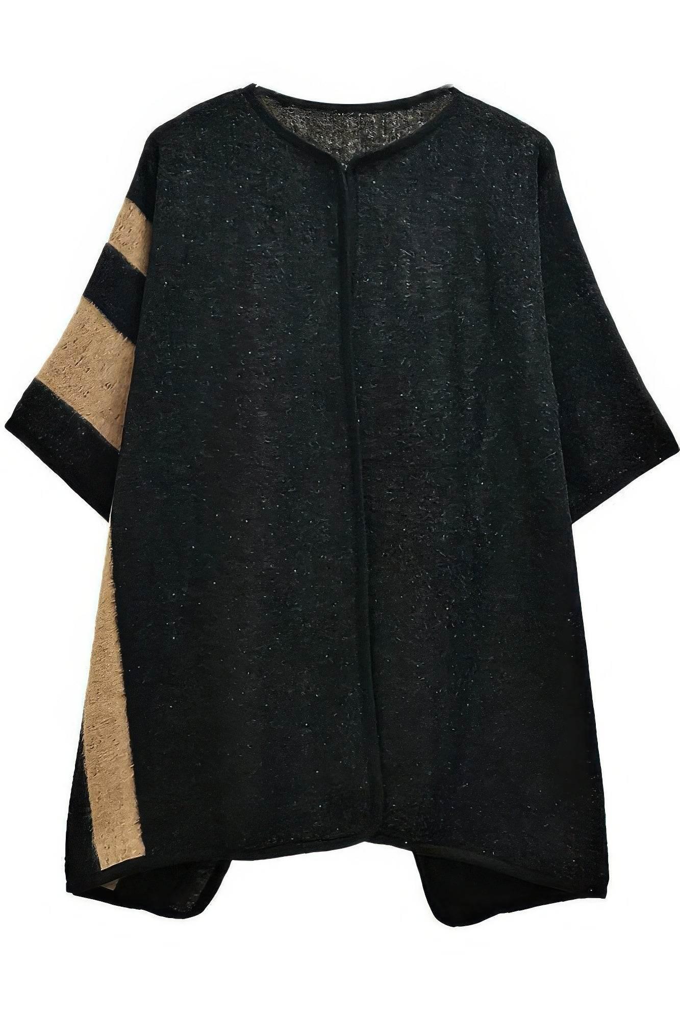 Luxury Cardigan Side Border Ruana - IVORYNN