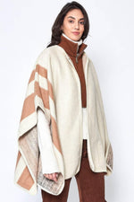 Luxury Cardigan Side Border Ruana - IVORYNN