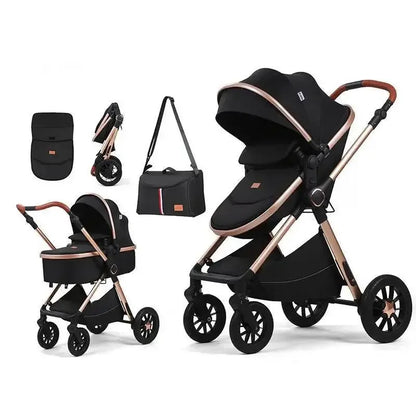 Luxury Compact Baby Carriage 4 In 1 Stroller - IVORYNN