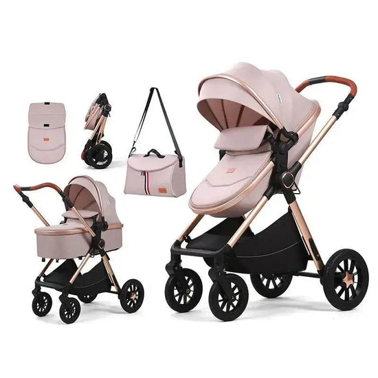 Luxury Compact Baby Carriage 4 In 1 Stroller - IVORYNN