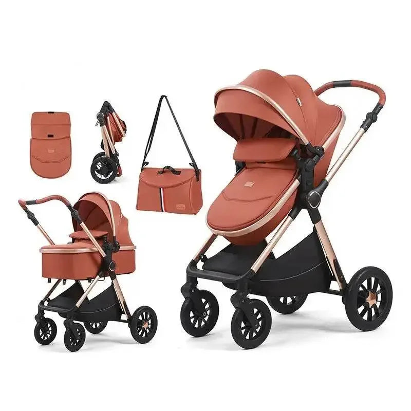 Luxury Compact Baby Carriage 4 In 1 Stroller - IVORYNN