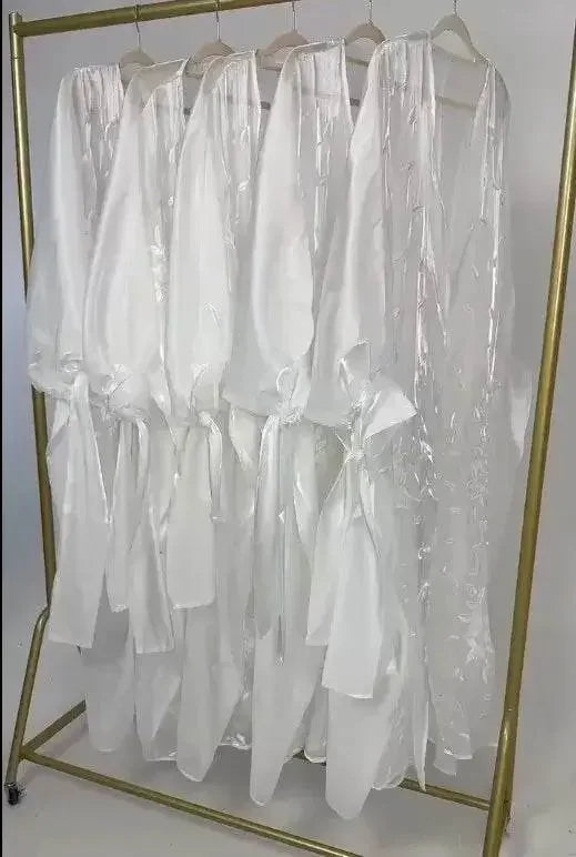 Luxury Embroidery Organza Kaftan Abaya - IVORYNN