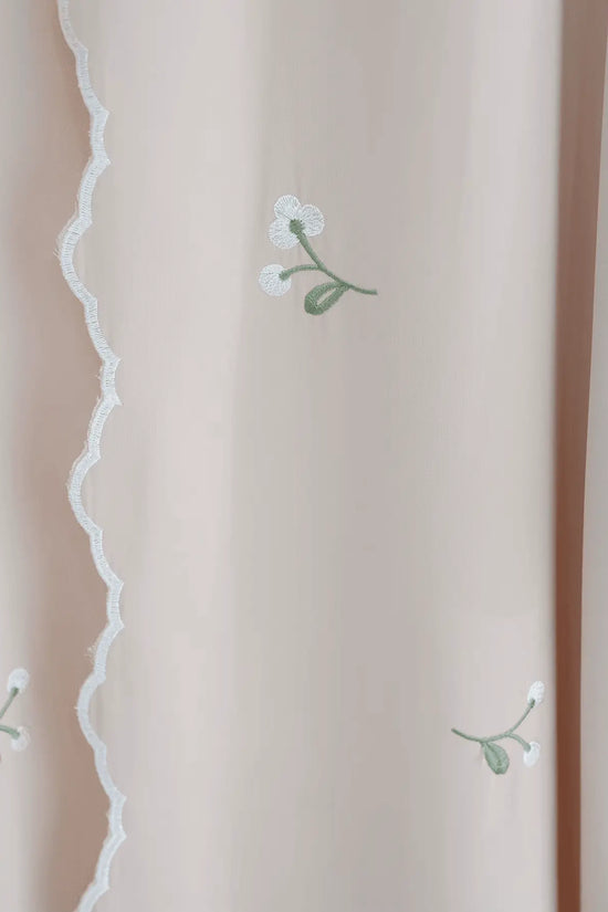 Luxury Flower Embroidery Modest Open Abaya - IVORYNN