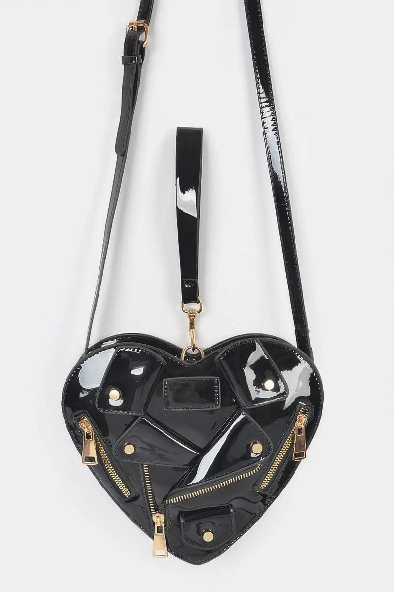 Luxury Heart Shape Jacket Crossbody Bag - IVORYNN